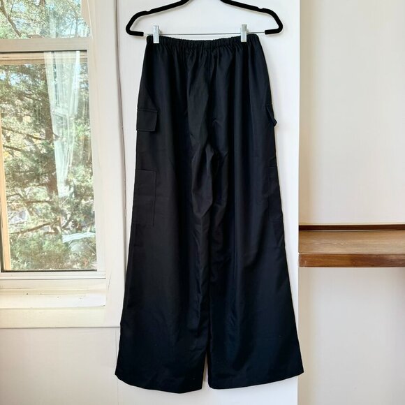 NWT Reformation Ethan Twill Pant Wide Leg Trousers Cargo Drawstring in Black XS - Picture 5 of 7